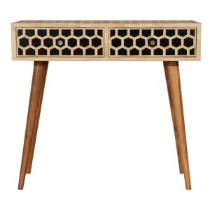 Honeycomb Bone Inlay Console Table