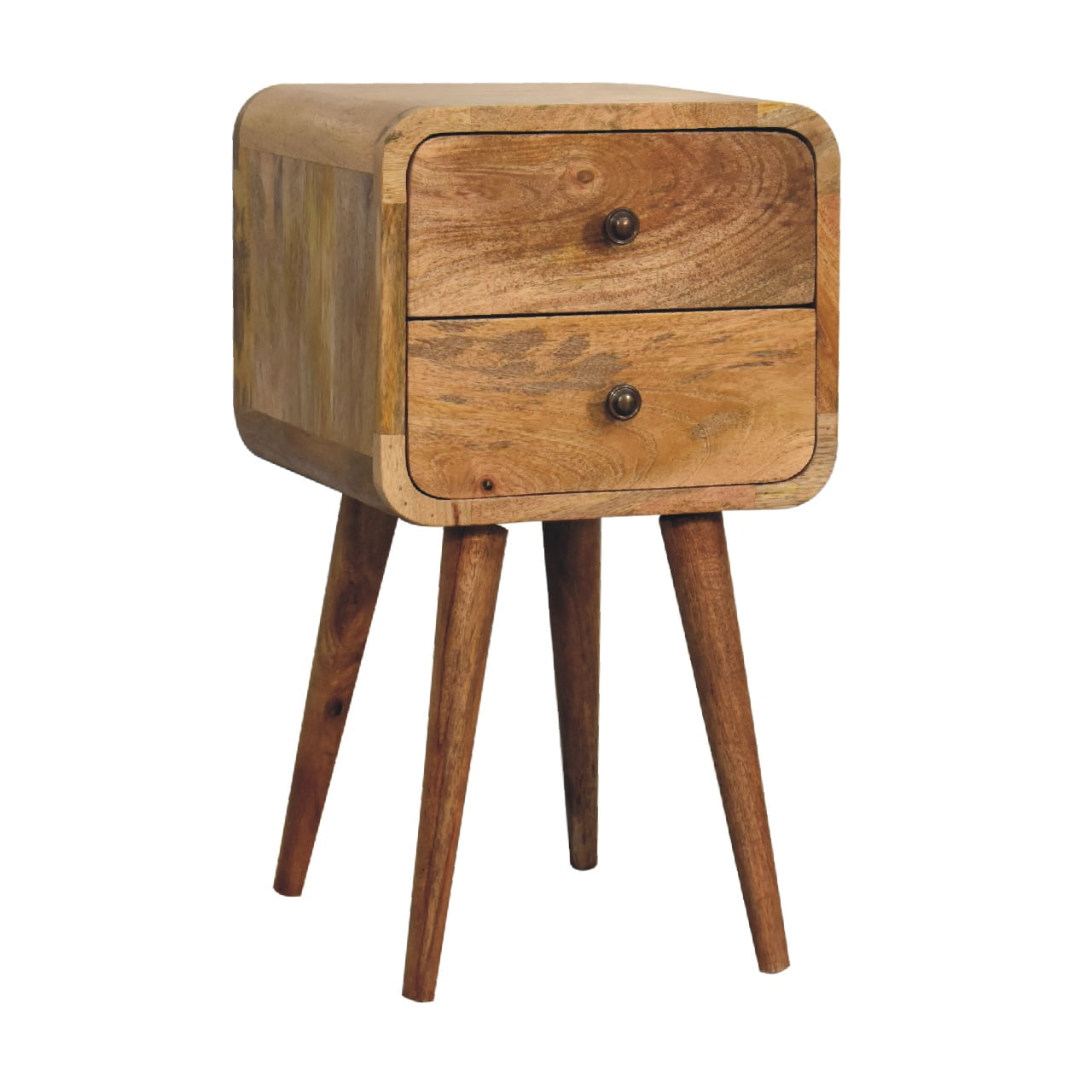 Mini Oak-ish Curved Bedside - Image 3
