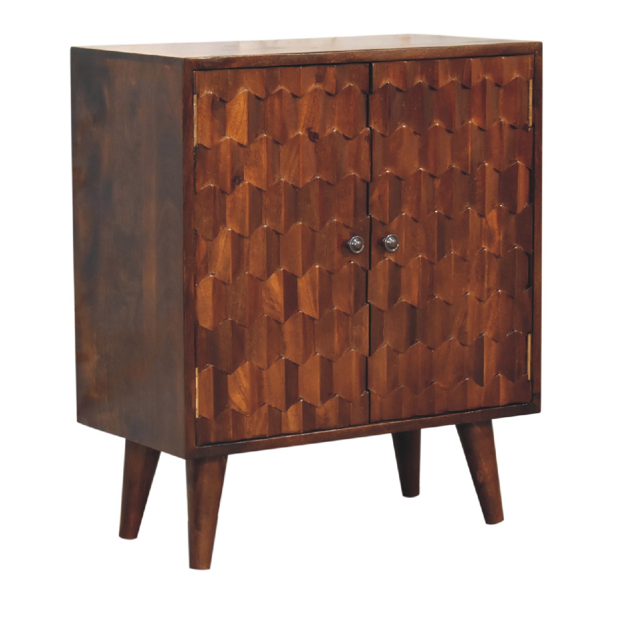 Chestnut Pineapple Carved Cabinet - Image 3