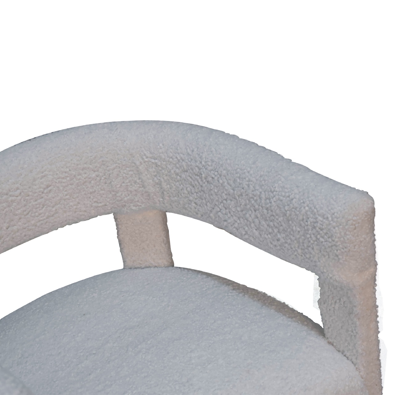 White Boucle Occasional Chair - Image 5