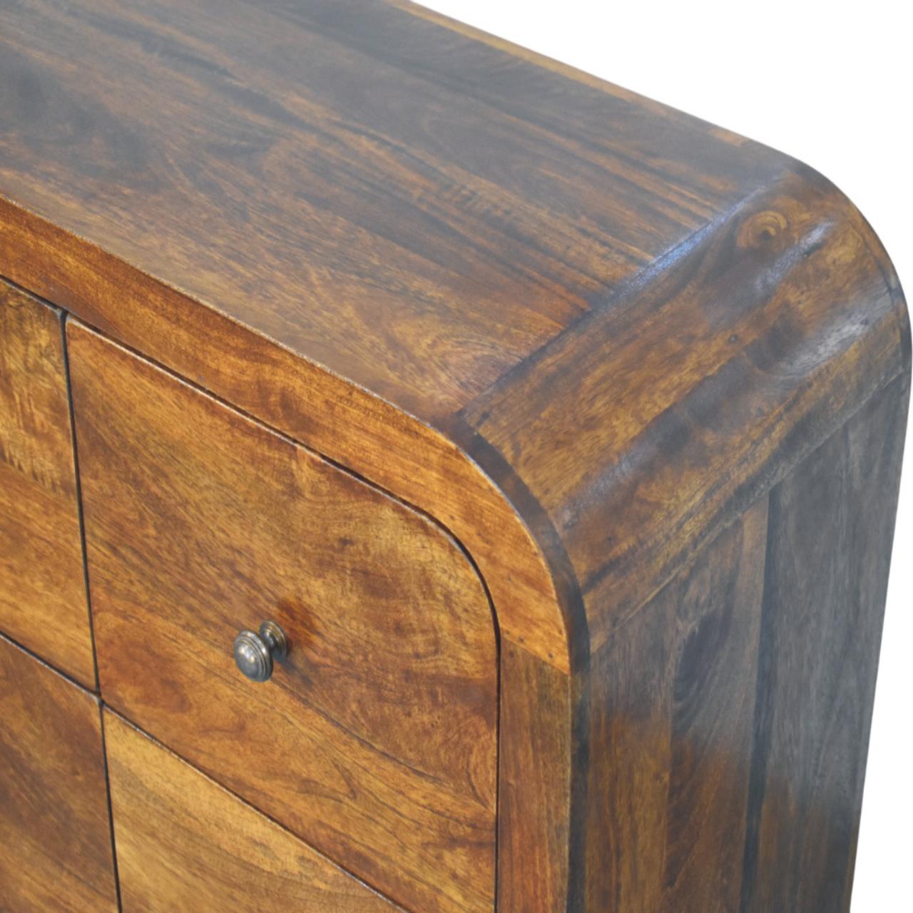 Darcy 3 over 3 Drawer Chest in Chestnut Finish - Image 5