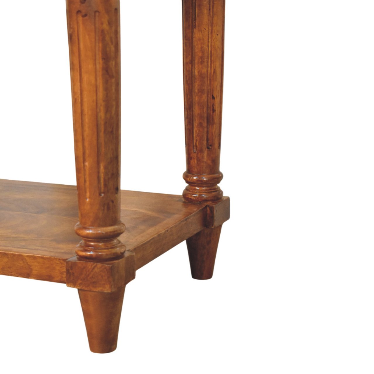 Turned Legs Chestnut 1 Drawer Side Table - Image 6