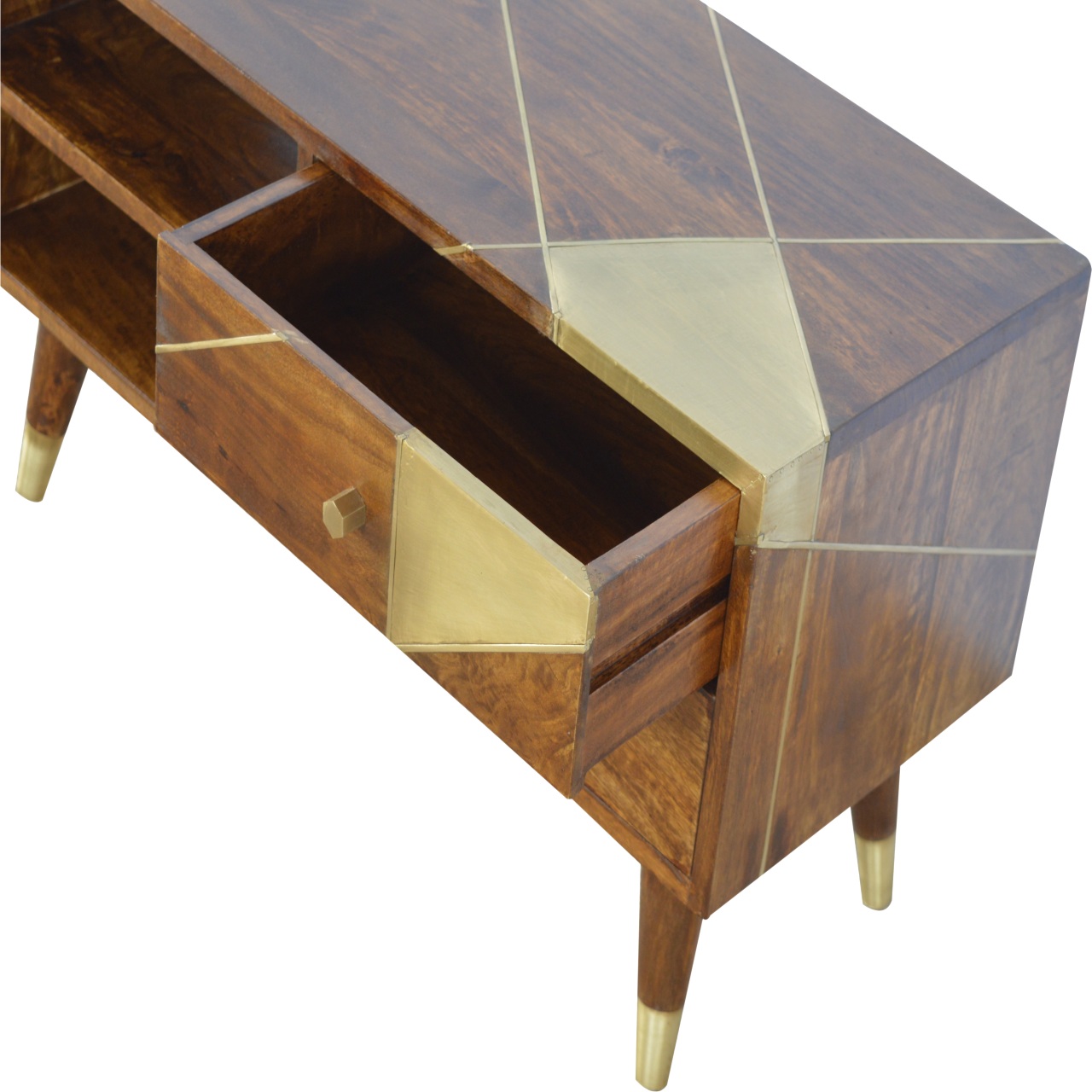 Gold Geo Chestnut Media Unit - Image 8