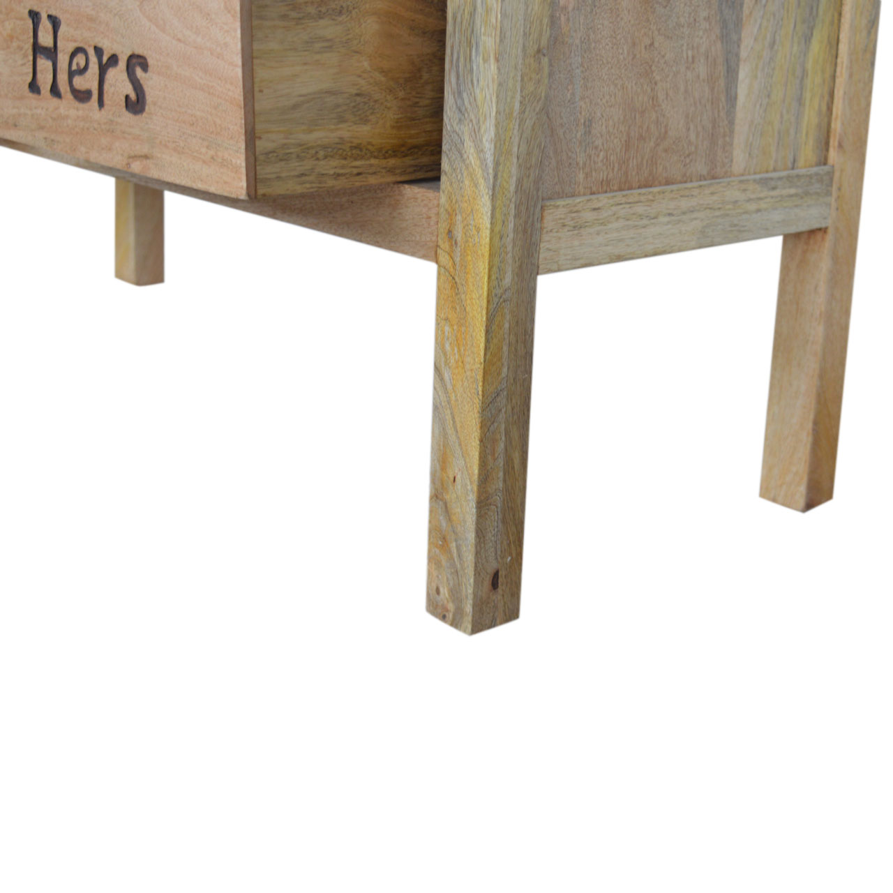 His & Hers Carved Storage Bench - Image 14