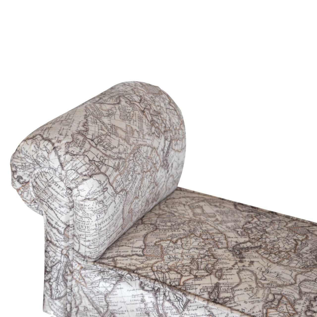 Map Printed Bedroom Bench - Image 6