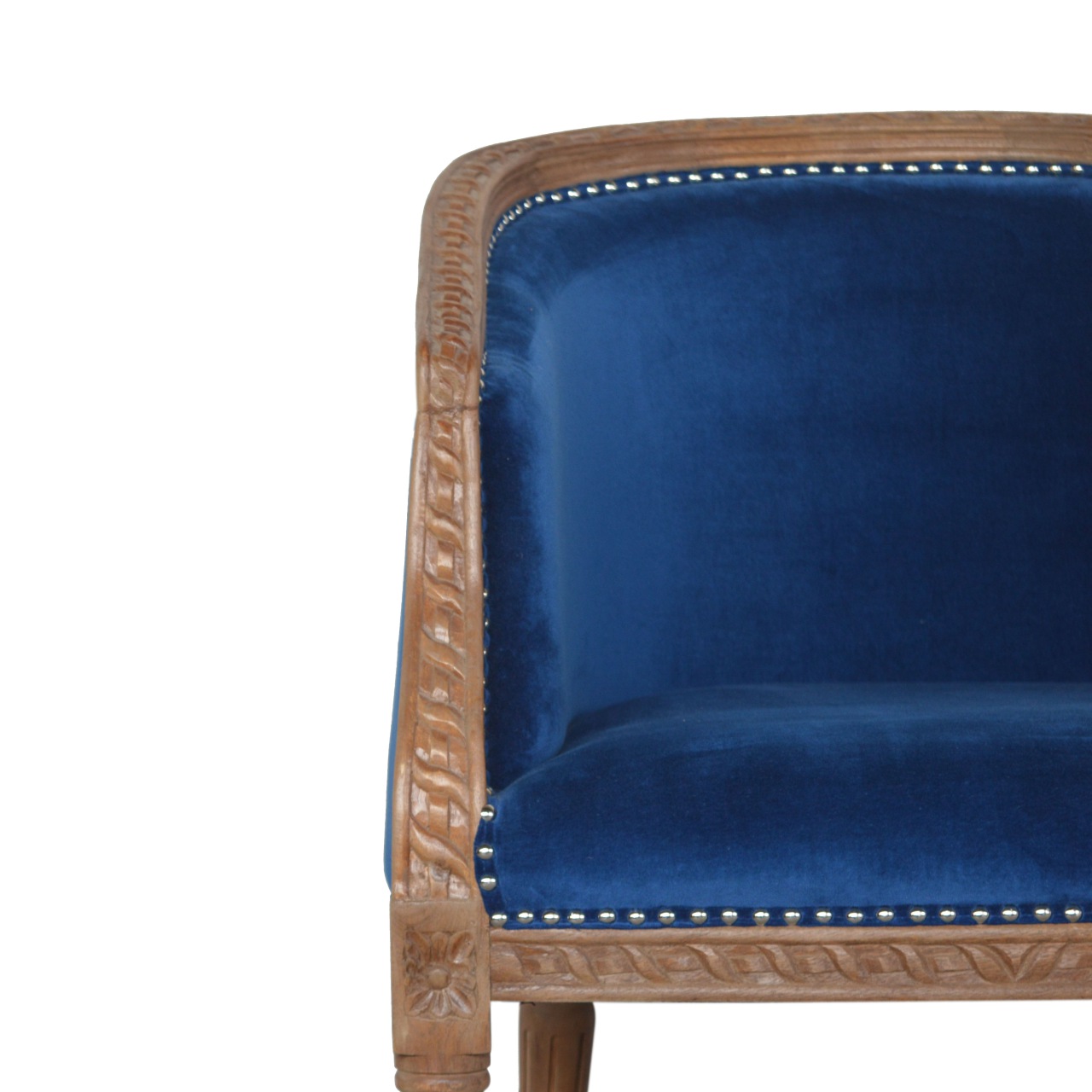 Royal Blue Velvet Occasional Chair - Image 4