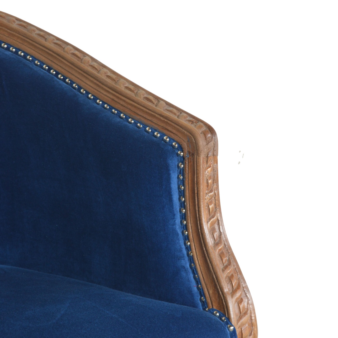 Royal Blue Velvet Occasional Chair - Image 5