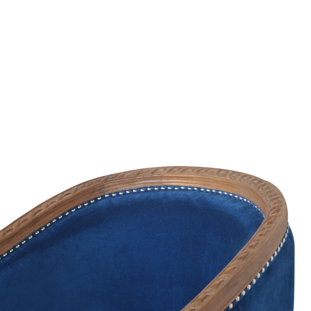 Royal Blue Velvet Occasional Chair - Image 6