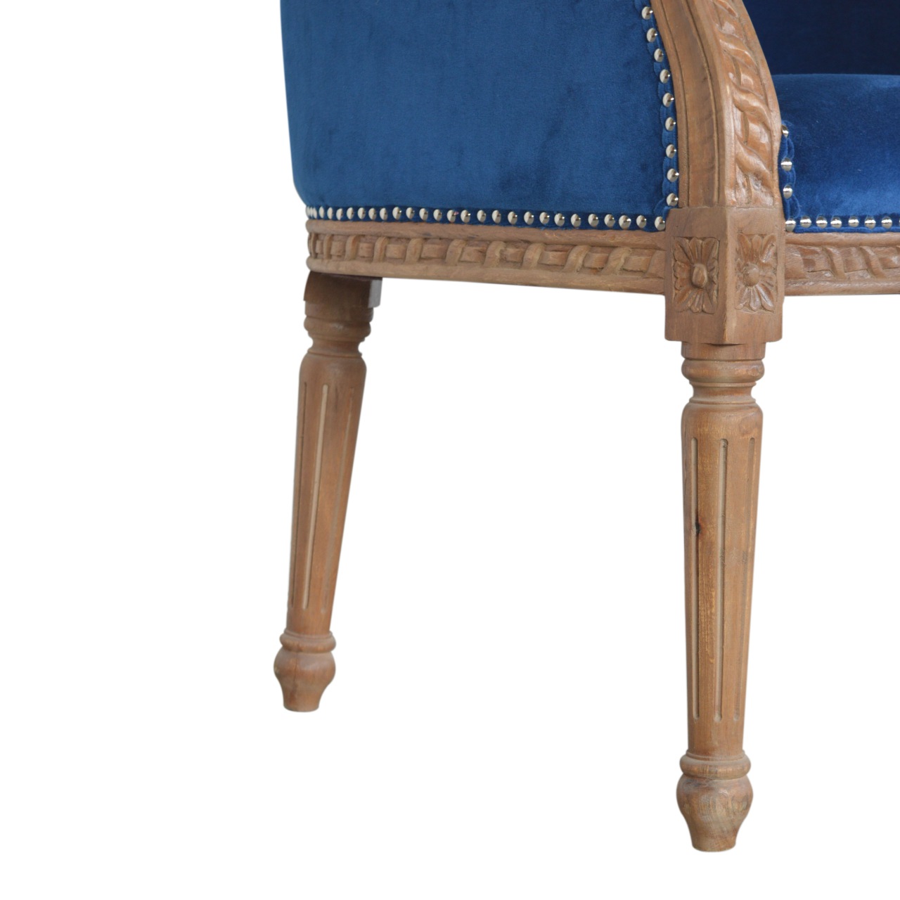 Royal Blue Velvet Occasional Chair - Image 7