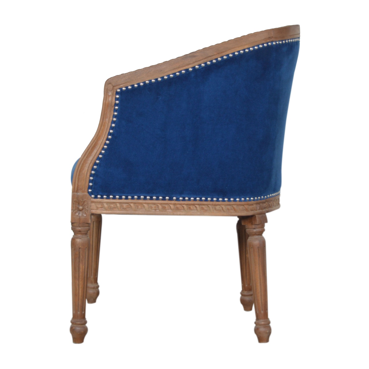 Royal Blue Velvet Occasional Chair - Image 8