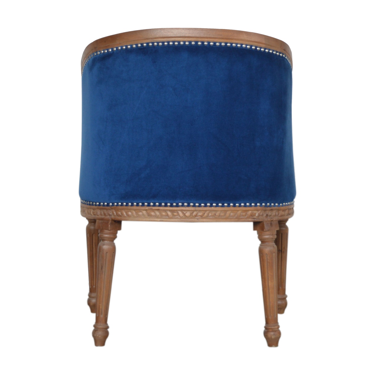 Royal Blue Velvet Occasional Chair - Image 9