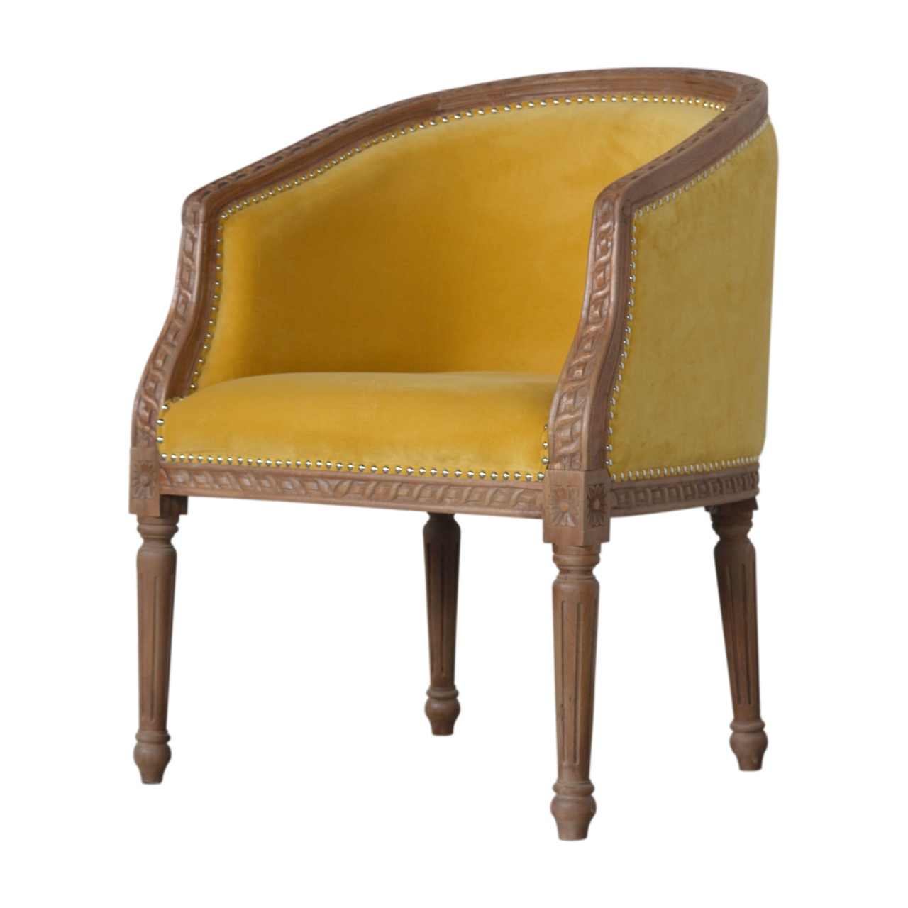 Mustard Velvet Occasional Chair - Image 2