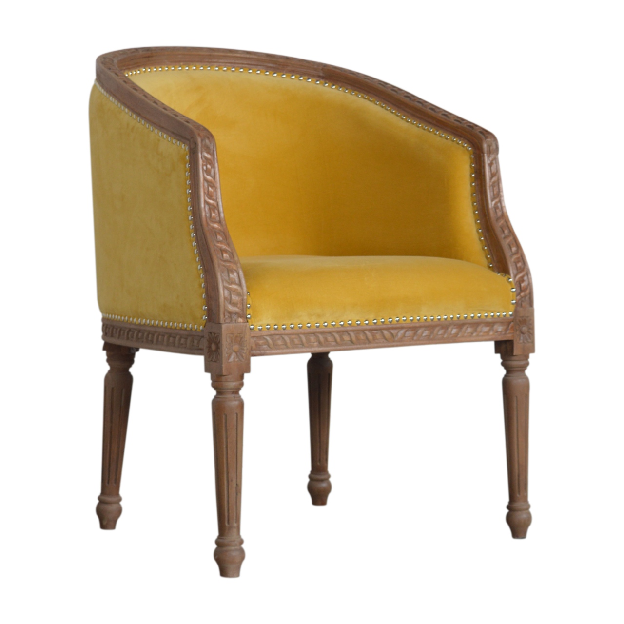 Mustard Velvet Occasional Chair - Image 3