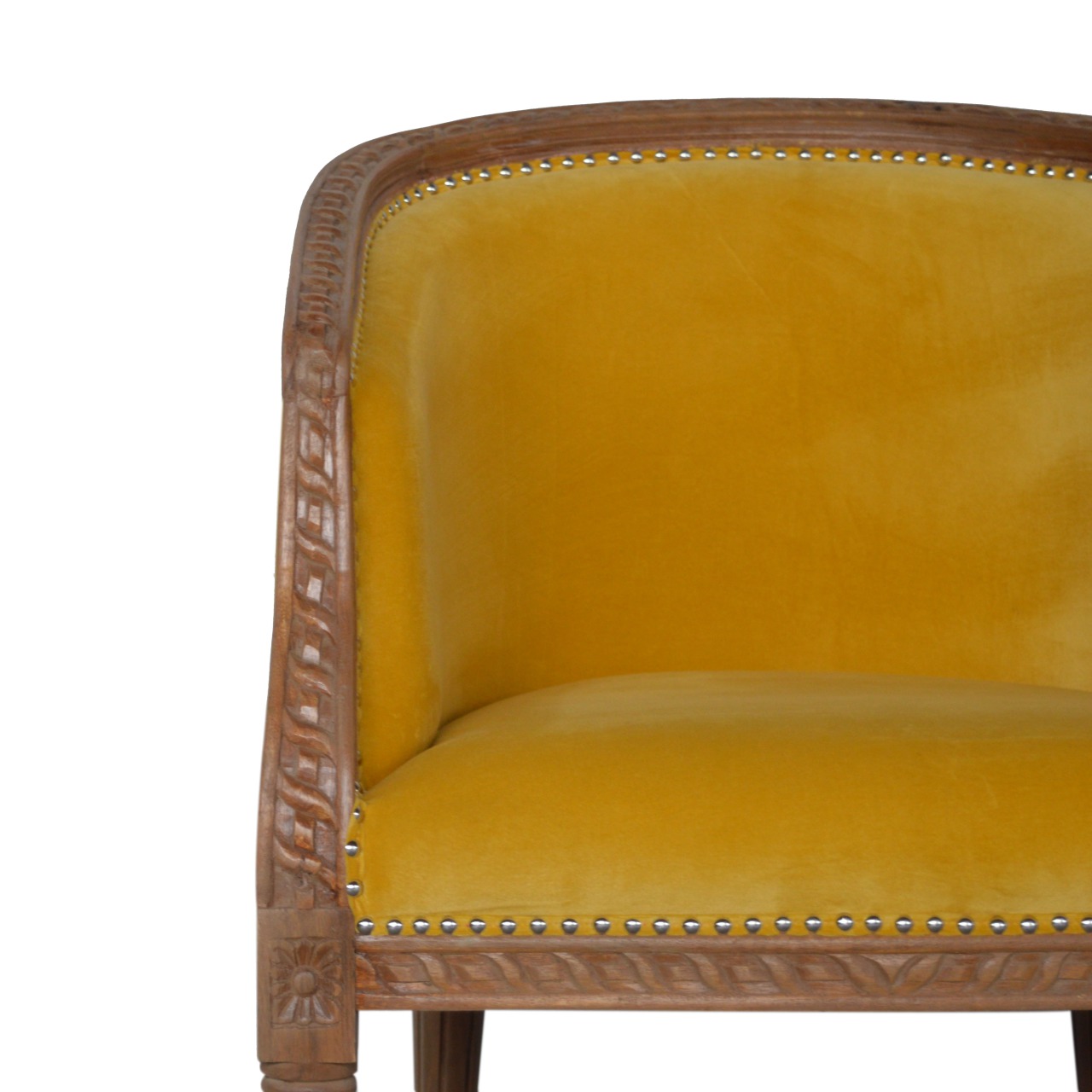 Mustard Velvet Occasional Chair - Image 4