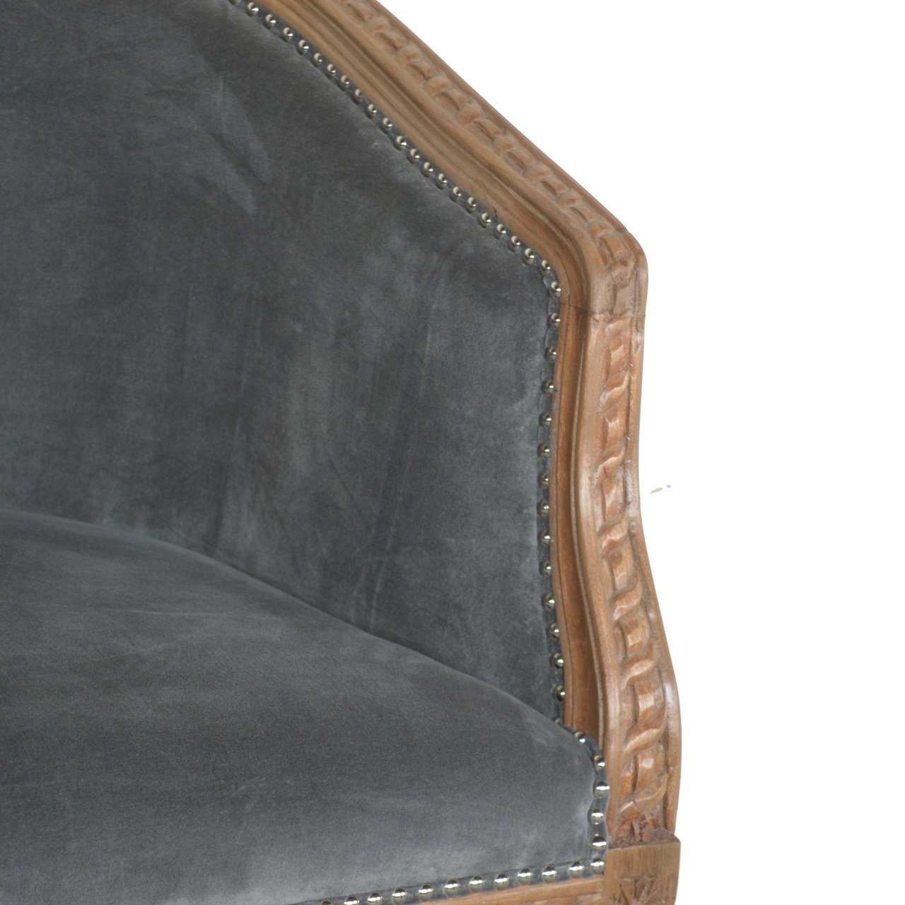 Grey Velvet Occasional Chair - Image 5