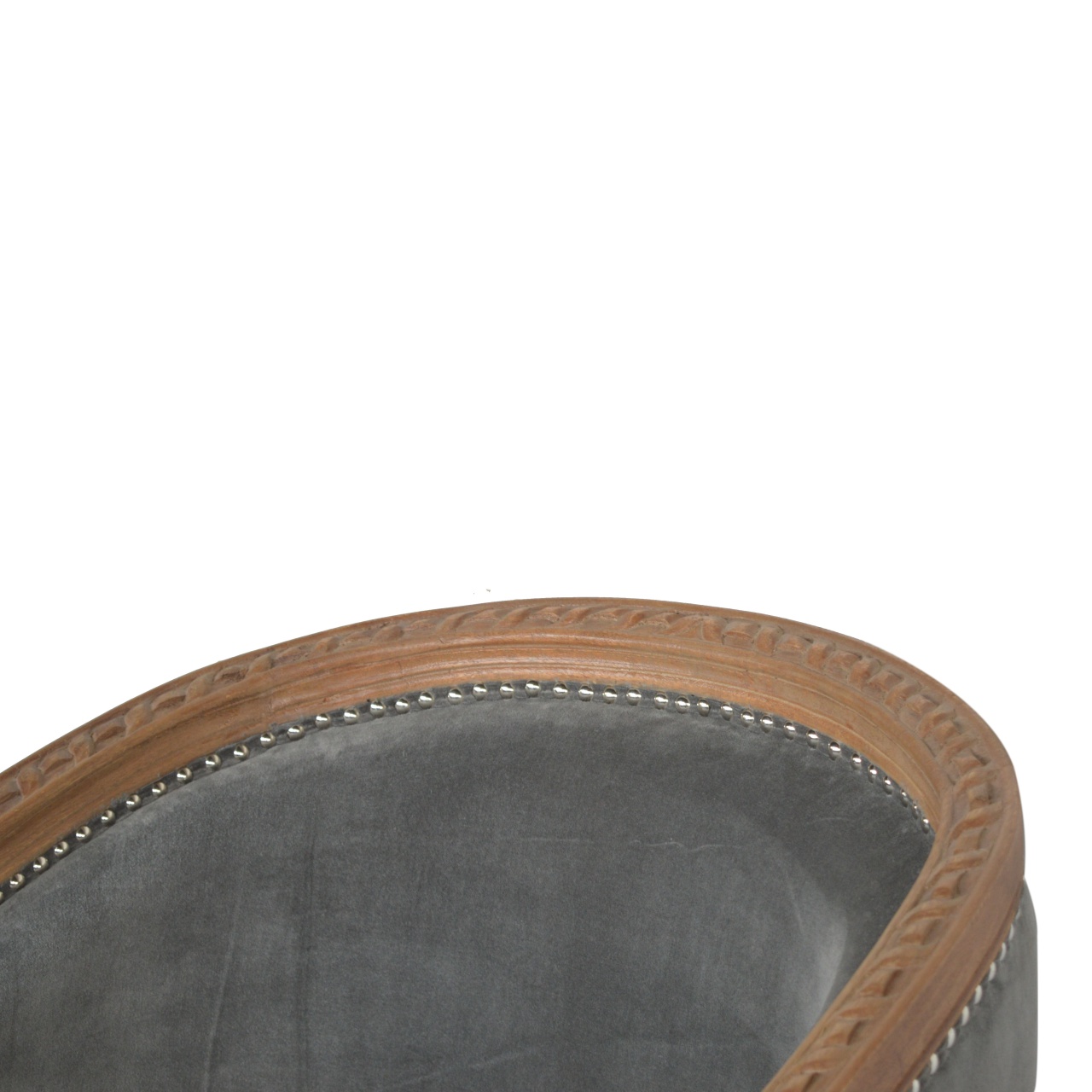Grey Velvet Occasional Chair - Image 6