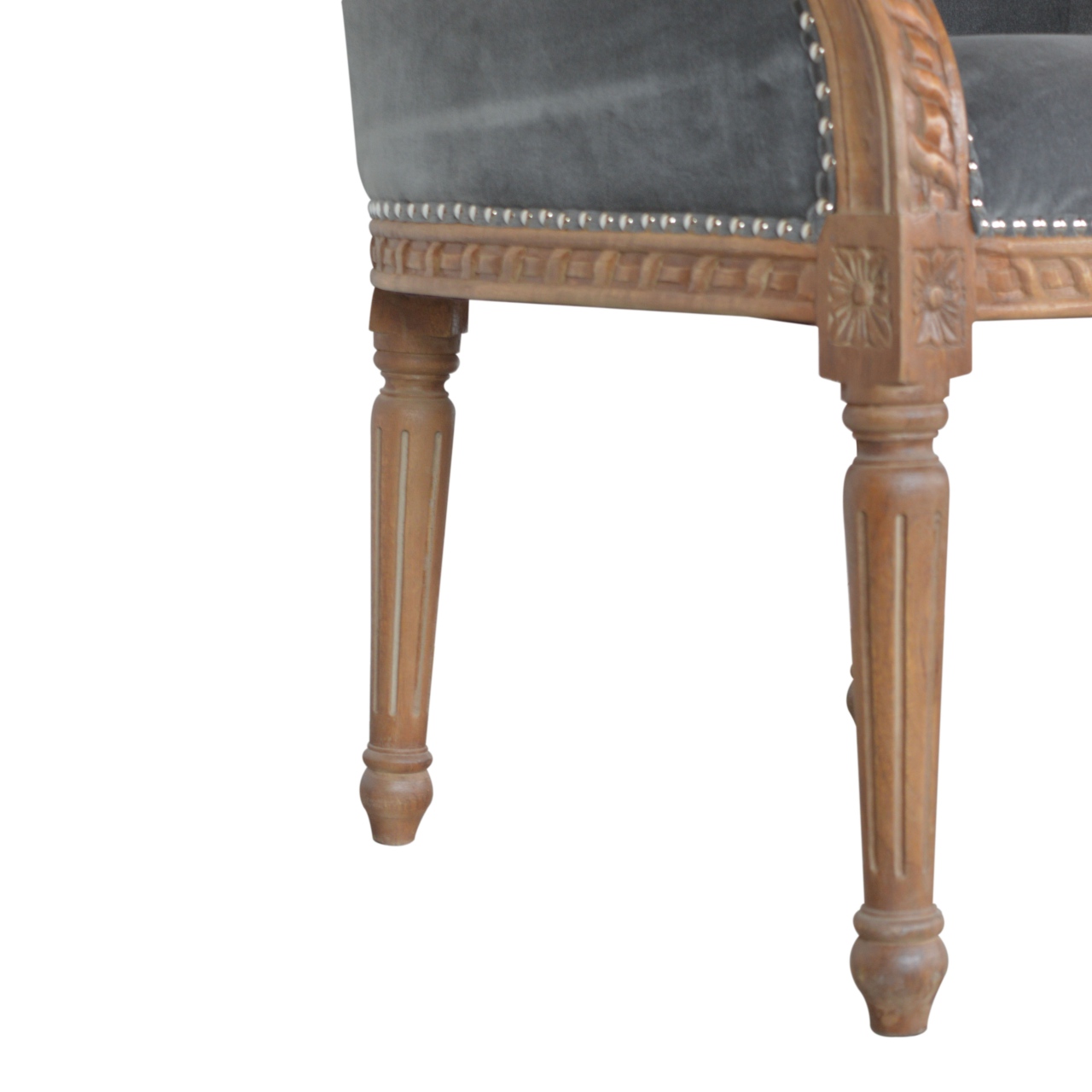 Grey Velvet Occasional Chair - Image 7