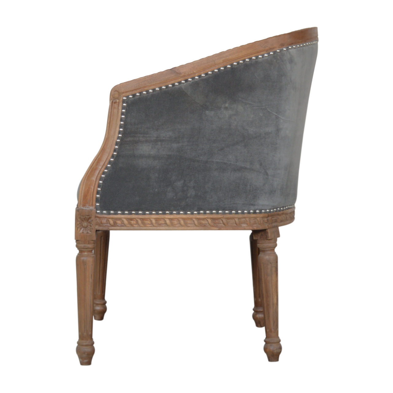 Grey Velvet Occasional Chair - Image 8
