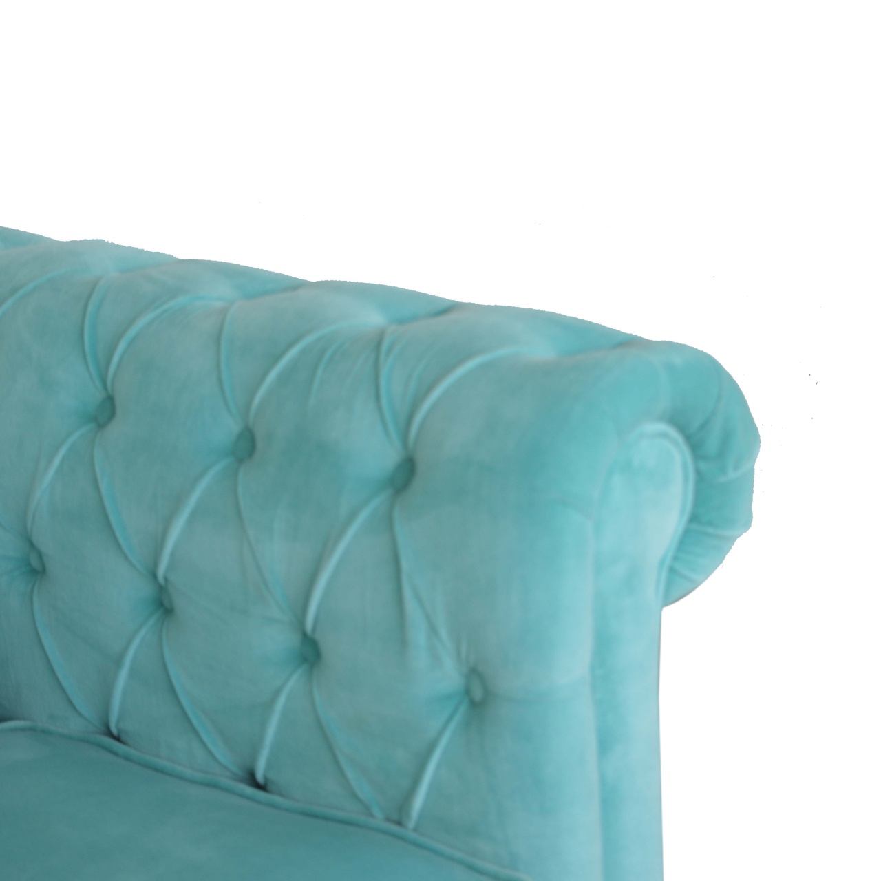 Aqua Velvet Chesterfield Armchair - Image 5