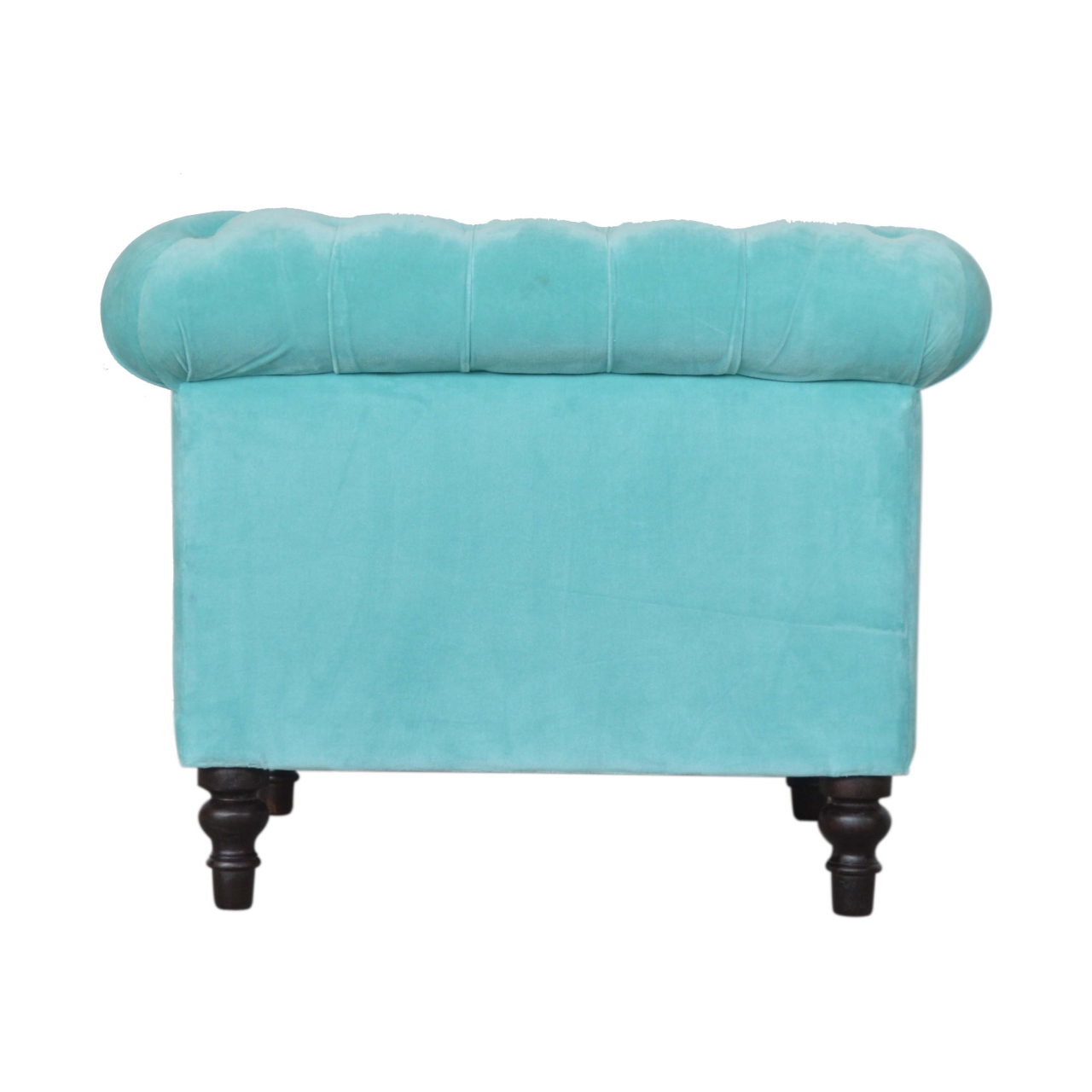 Aqua Velvet Chesterfield Armchair - Image 9