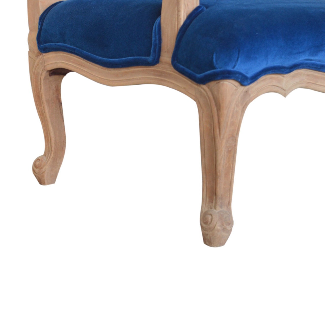Royal Blue Velvet French Chair - Image 7