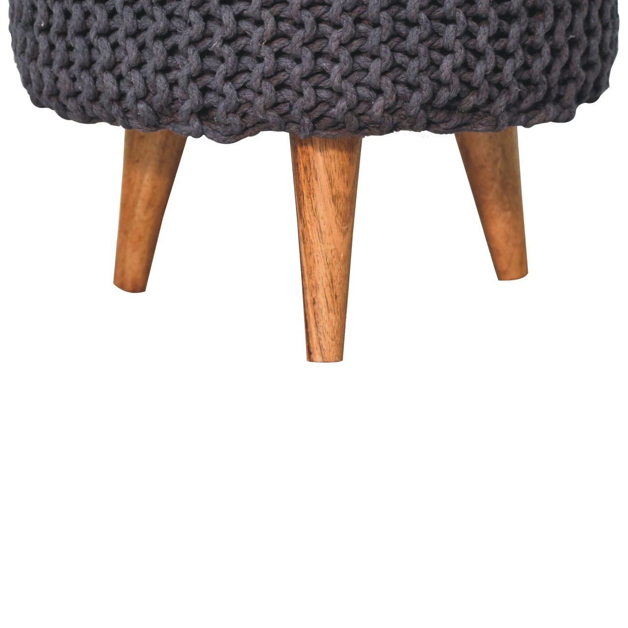 Keeva Grey Round Footstool - Image 6
