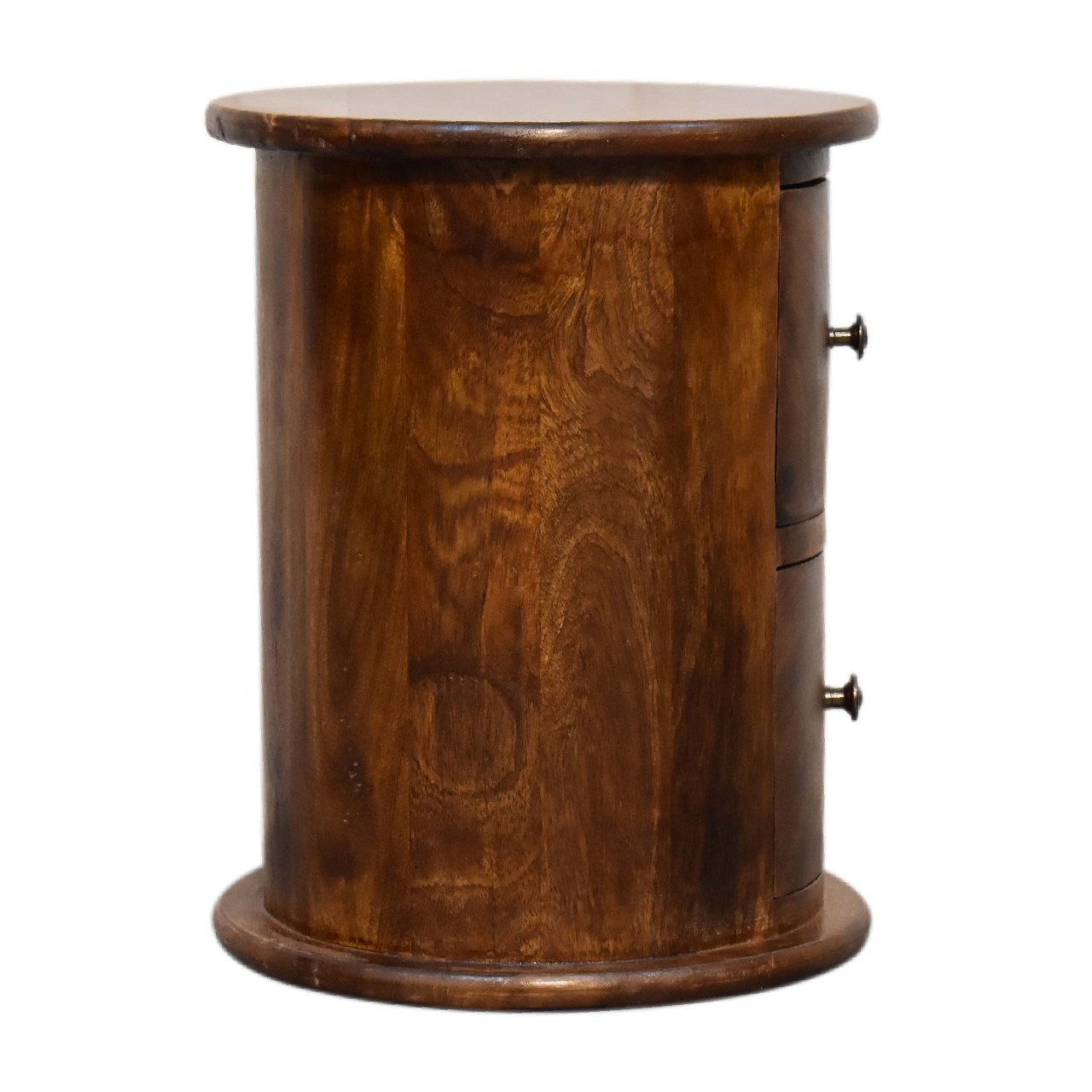 Mini Chestnut 2 Drawer Drum Chest - Image 8