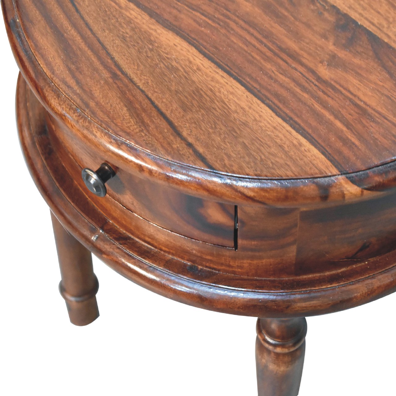 Honey finish Turned Leg Bedside - Image 4