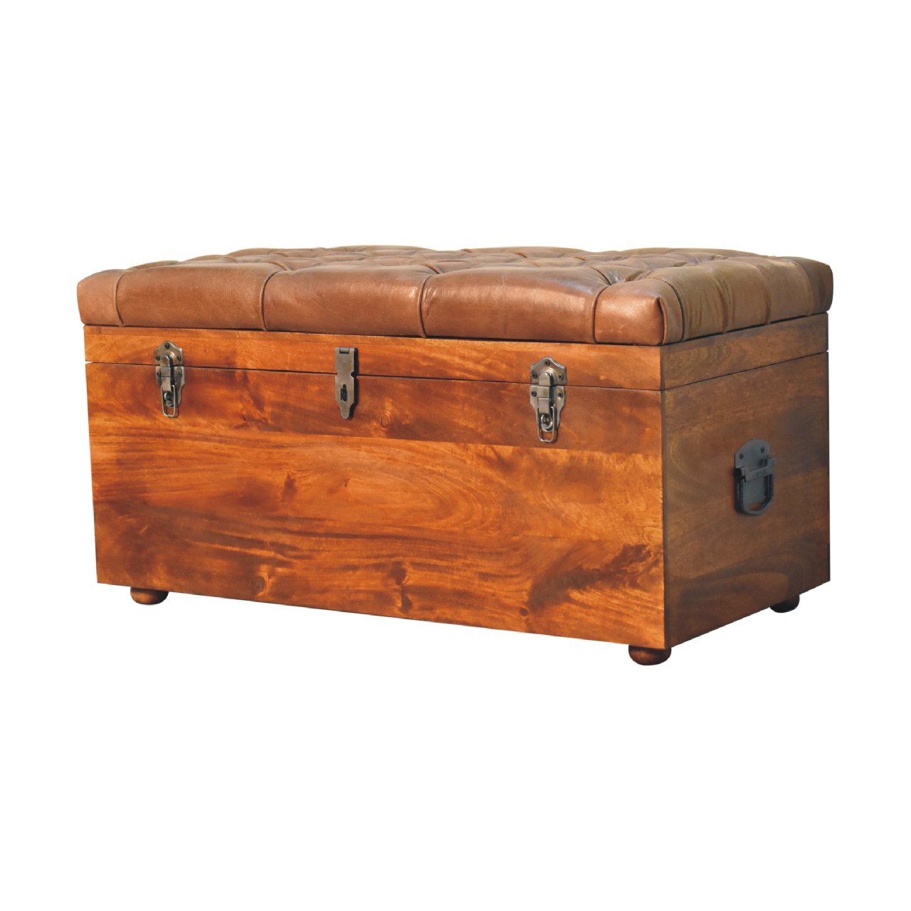 Buffalo Hide Chestnut Storage Trunk - Image 2