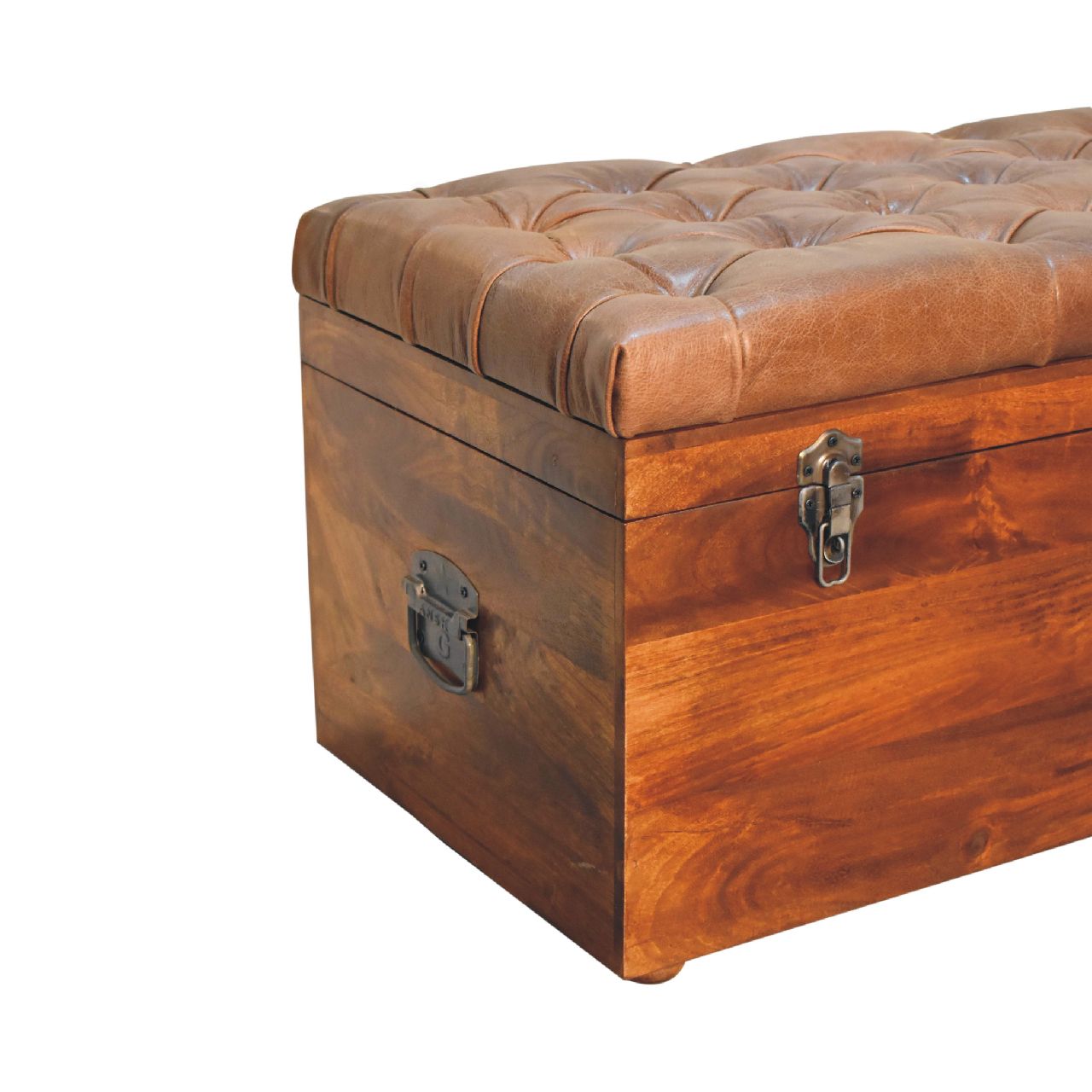 Buffalo Hide Chestnut Storage Trunk - Image 6