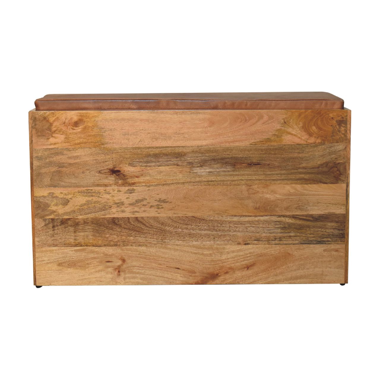 Buffalo Hide Pull out Oak-ish Shoe Storage Bench - Image 9