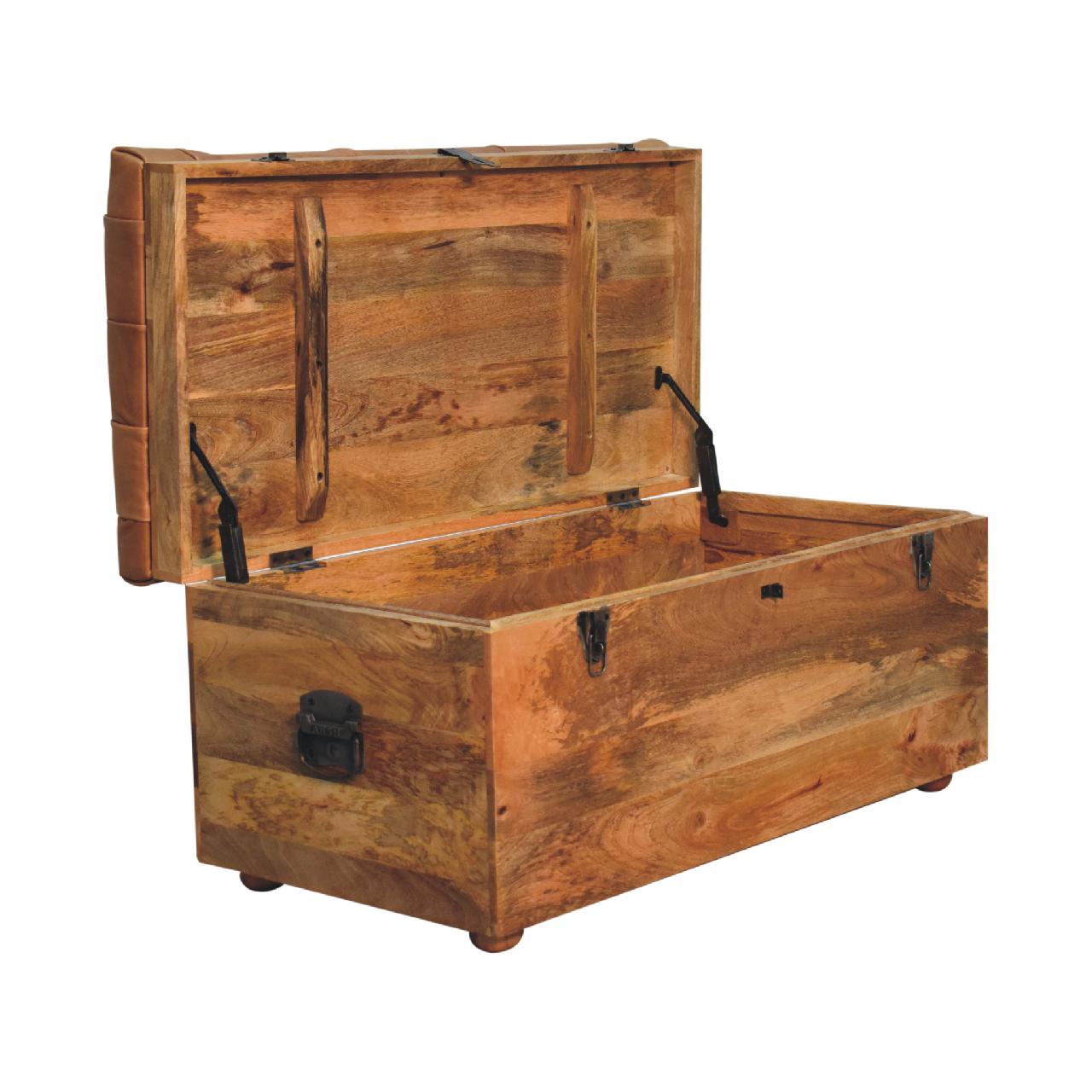 Buffalo Hide Oak-ish Storage Trunk - Image 7