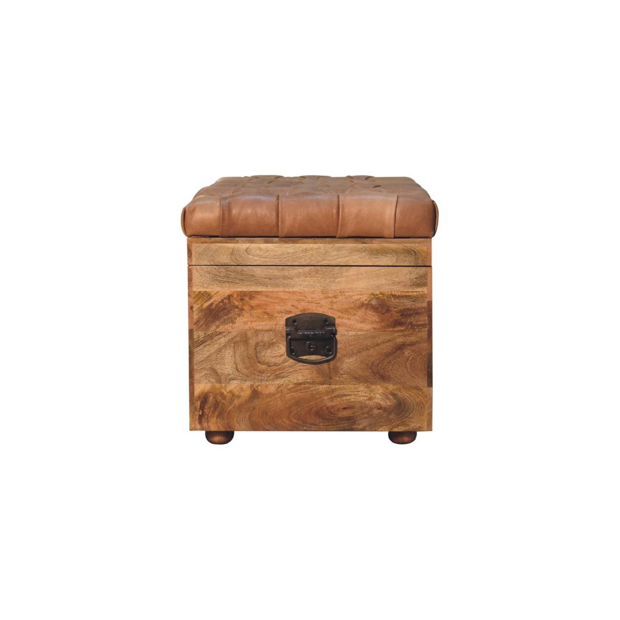 Buffalo Hide Oak-ish Storage Trunk - Image 9