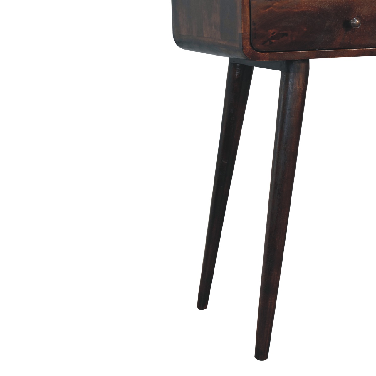 Curved Light Walnut Console Table - Image 5