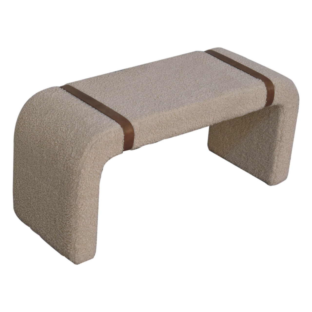 Boucle Leather Strap Bench - Image 6