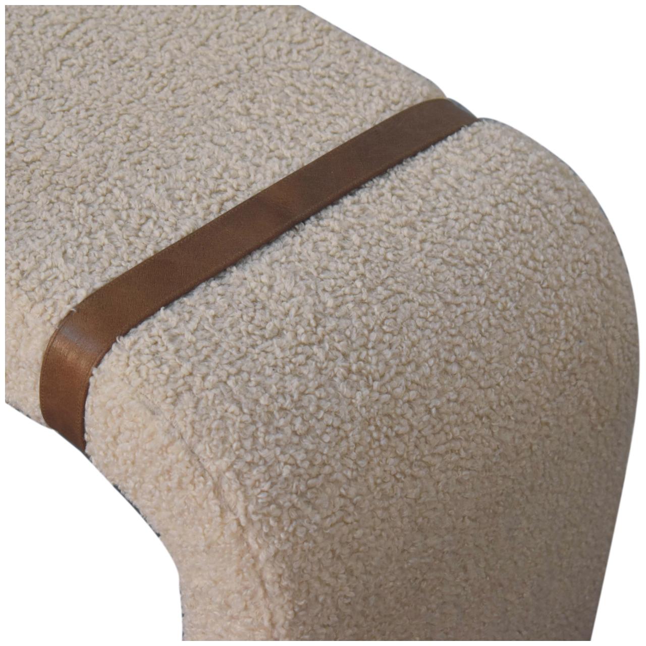 Boucle Leather Strap Bench - Image 7
