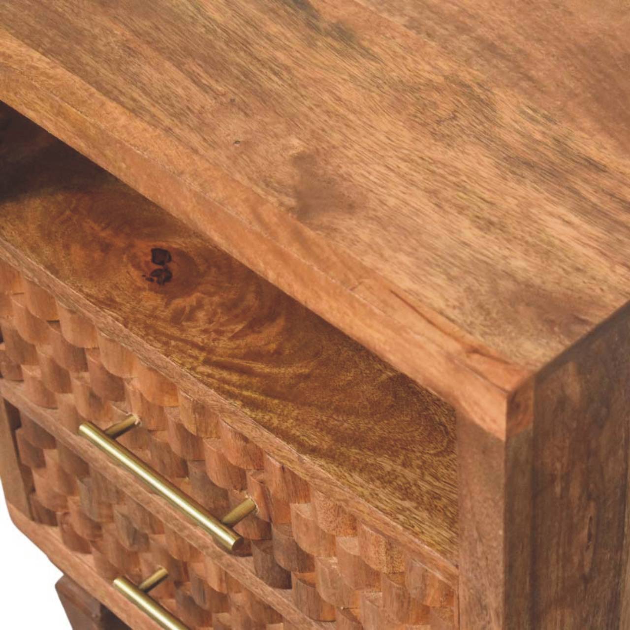 Arno Bedside in Golden Teak - Image 4