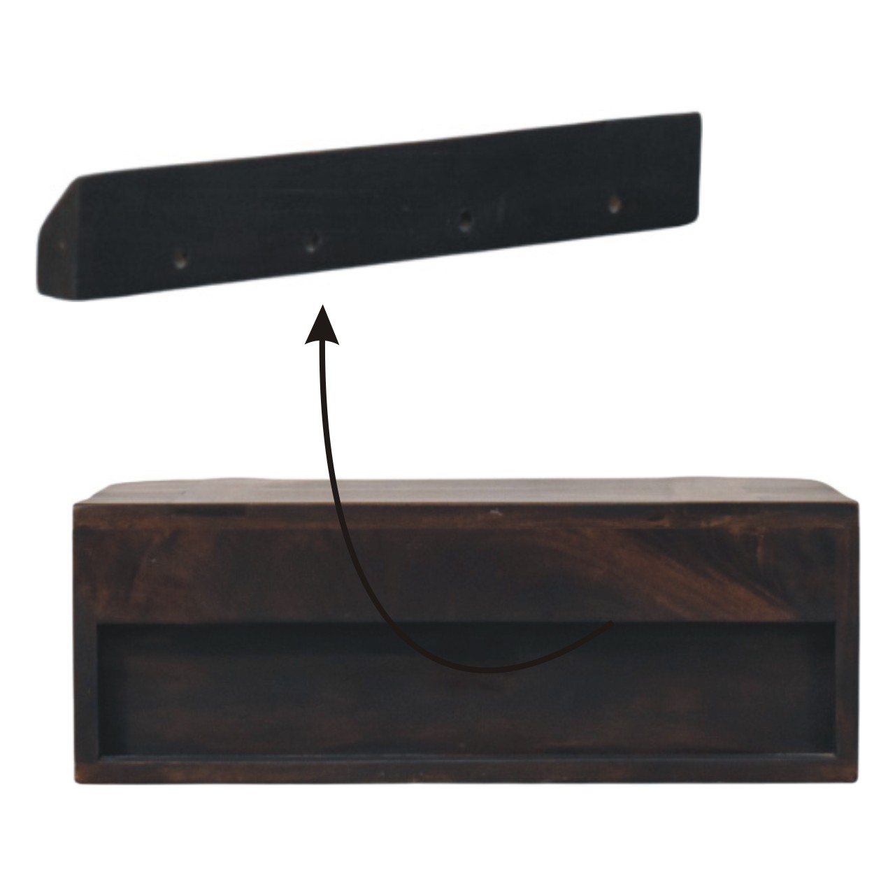 Rattan Curve Wall-Mounted Drawer - Image 9
