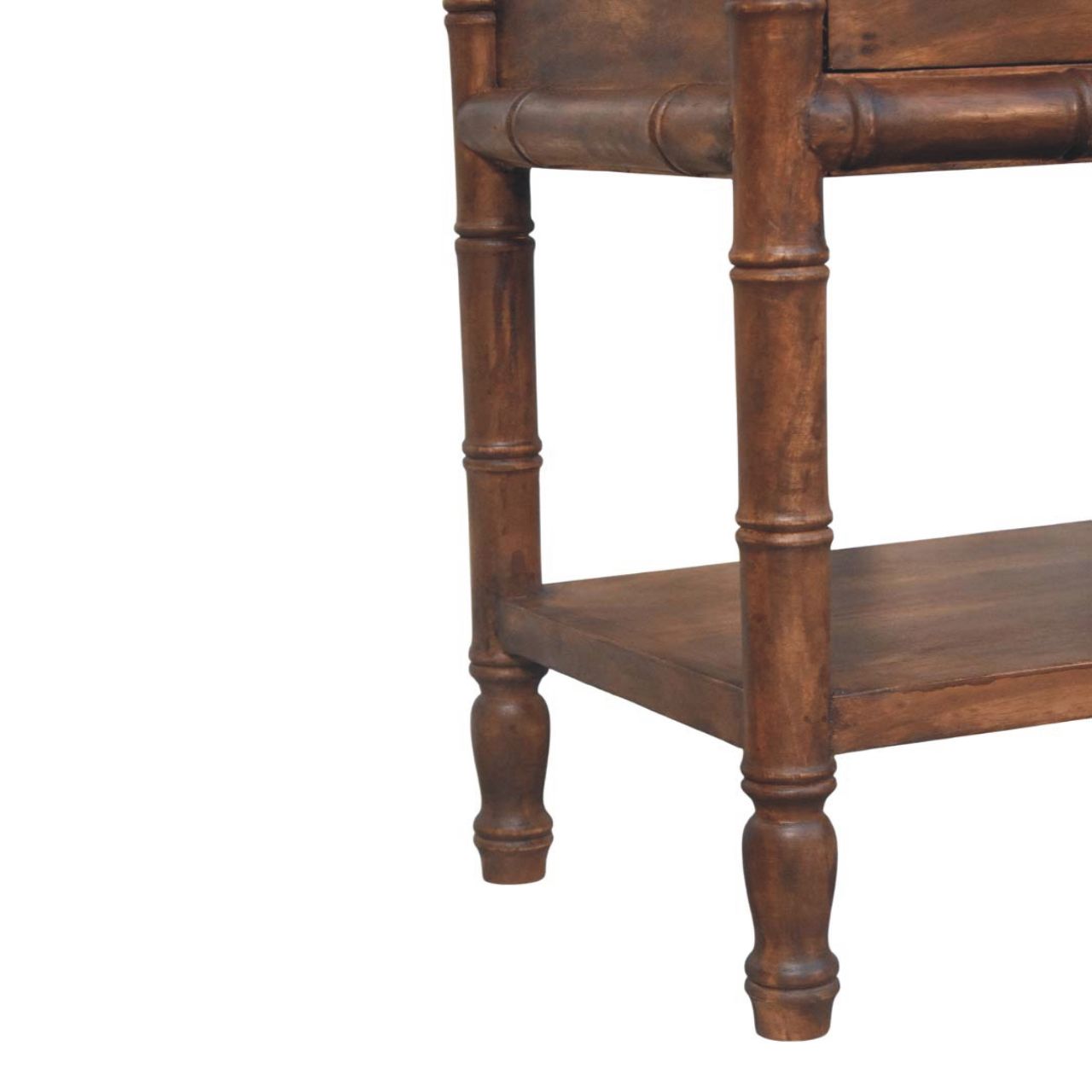 Bamboo Carved Bedside Table - Image 6