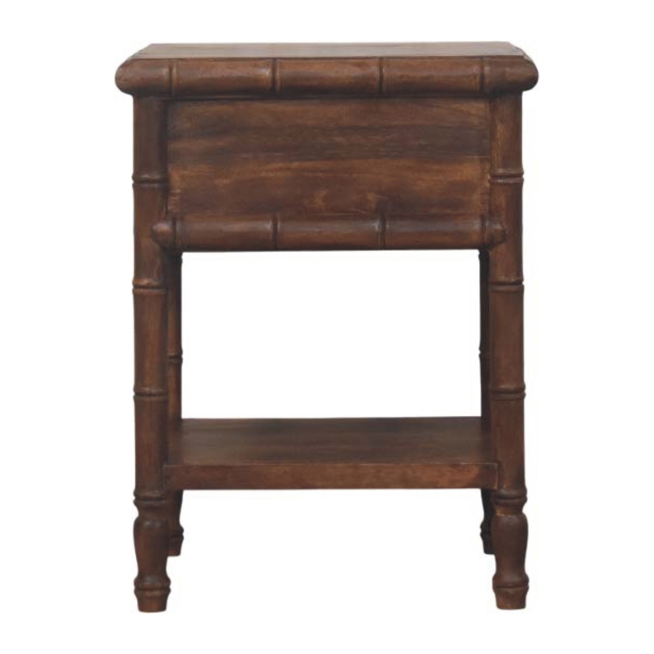 Bamboo Carved Bedside Table - Image 8