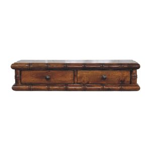 Bamboo Two Drawer Console Table
