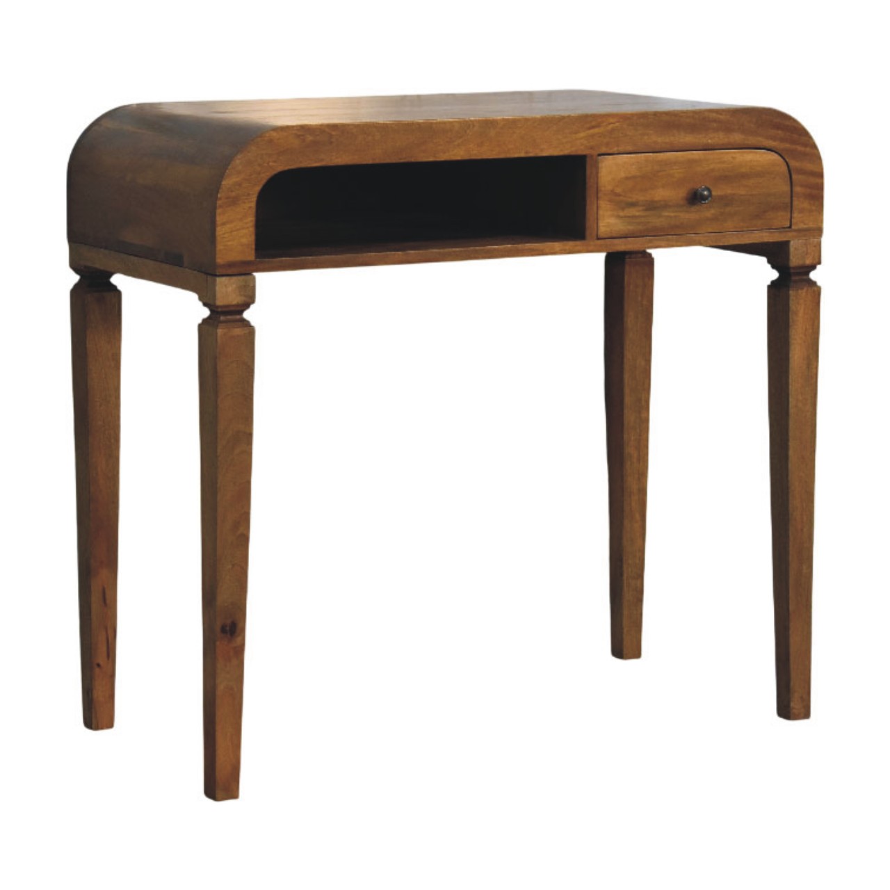Curved Open Shelf Writing Desk - Image 2