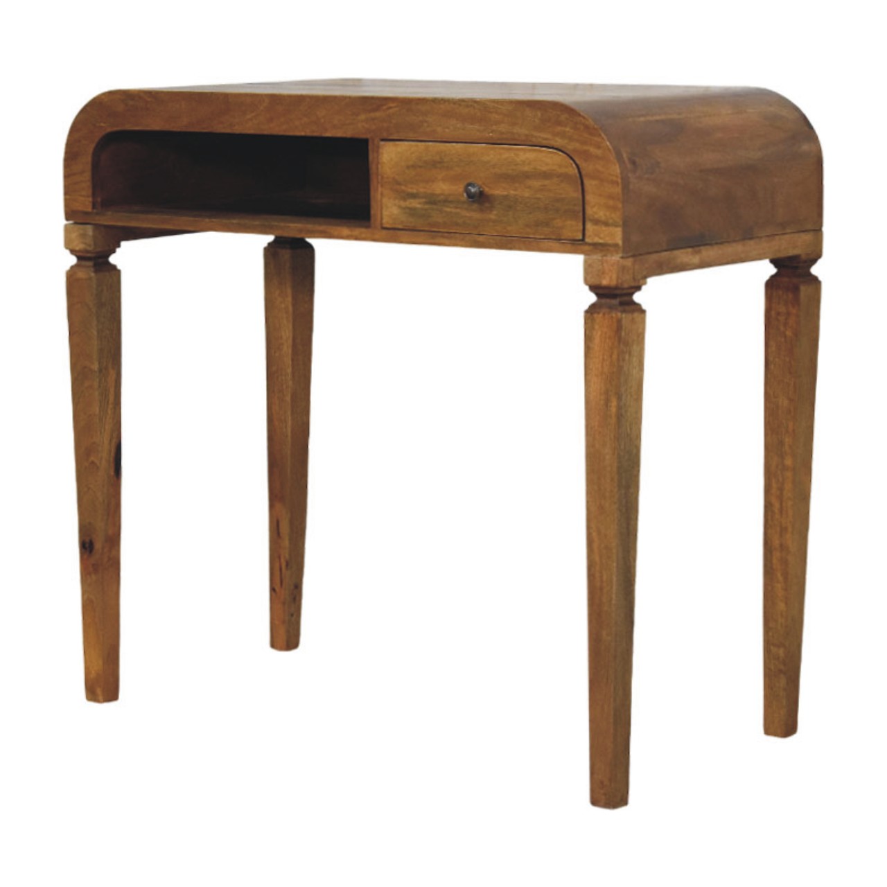 Curved Open Shelf Writing Desk - Image 3