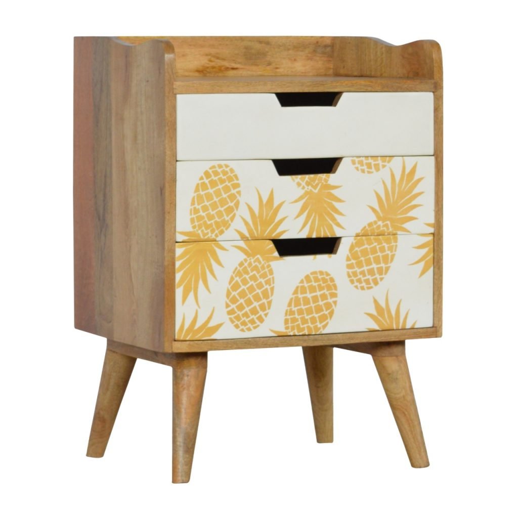 Pineapple Screen Printed Bedside - Image 3