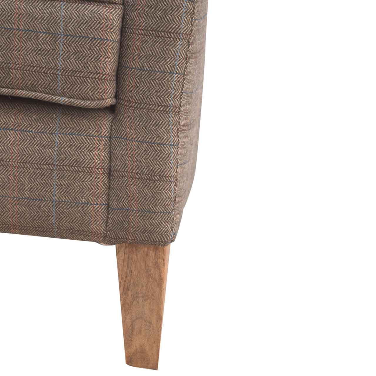Upholstered Tweed Tub Chair - Image 4