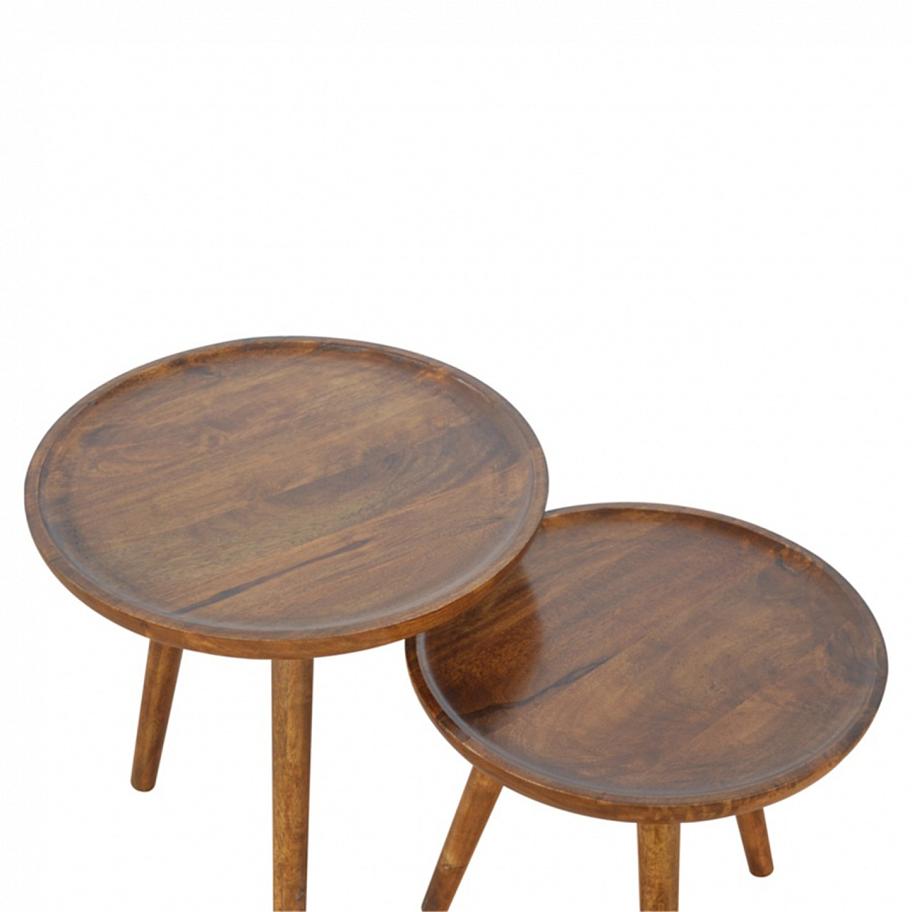 Chestnut Tray Nesting Stools - Image 4