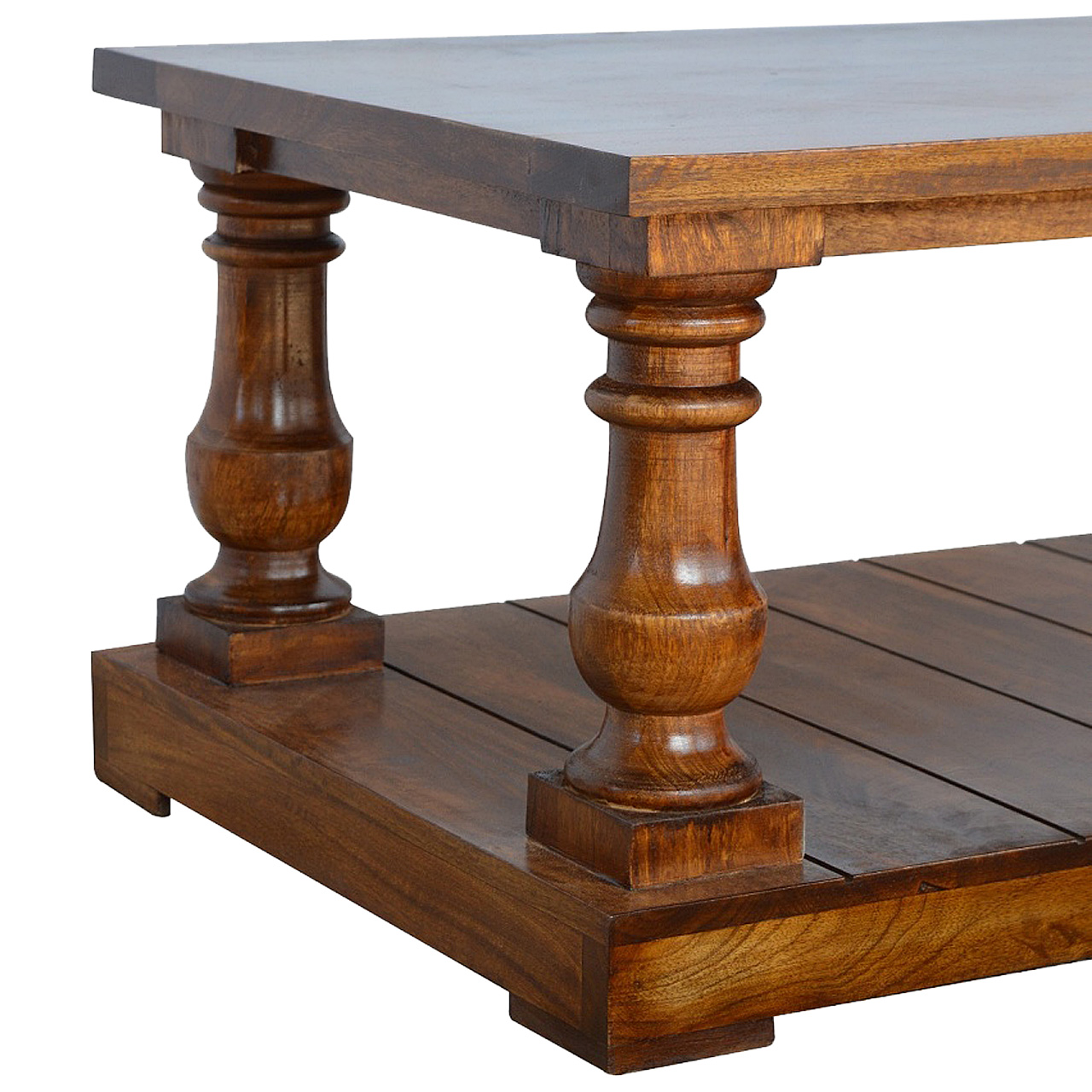 Square Turned Country Coffee Table - Image 4