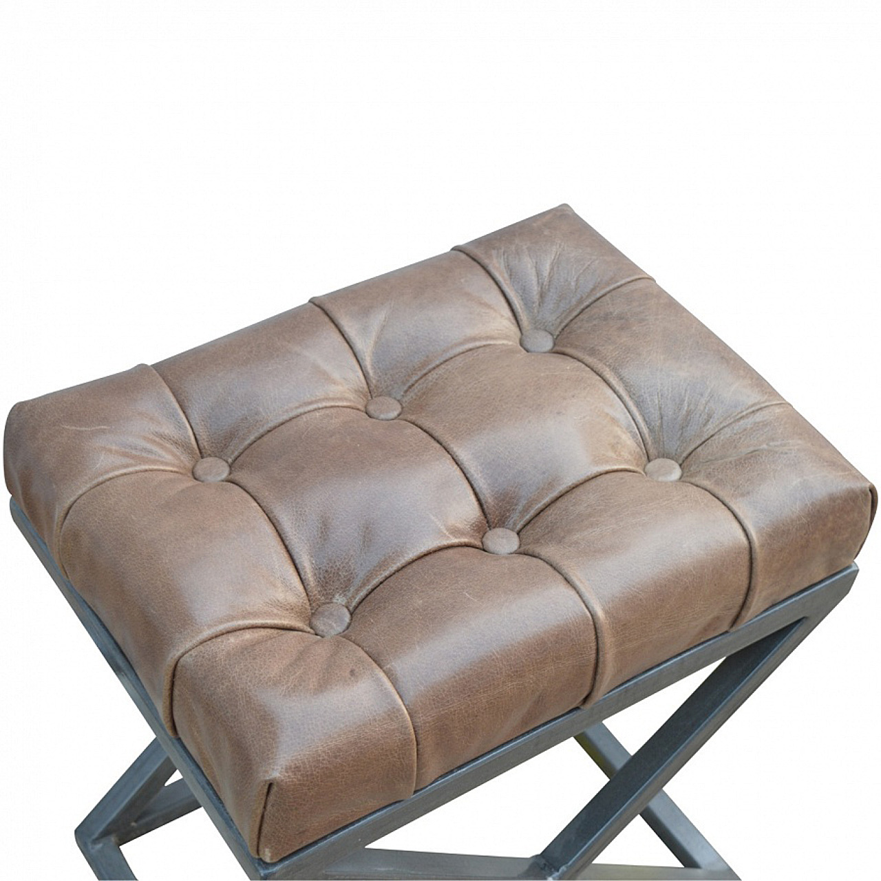 Industrial Cross Metal Coffee Table - Image 6