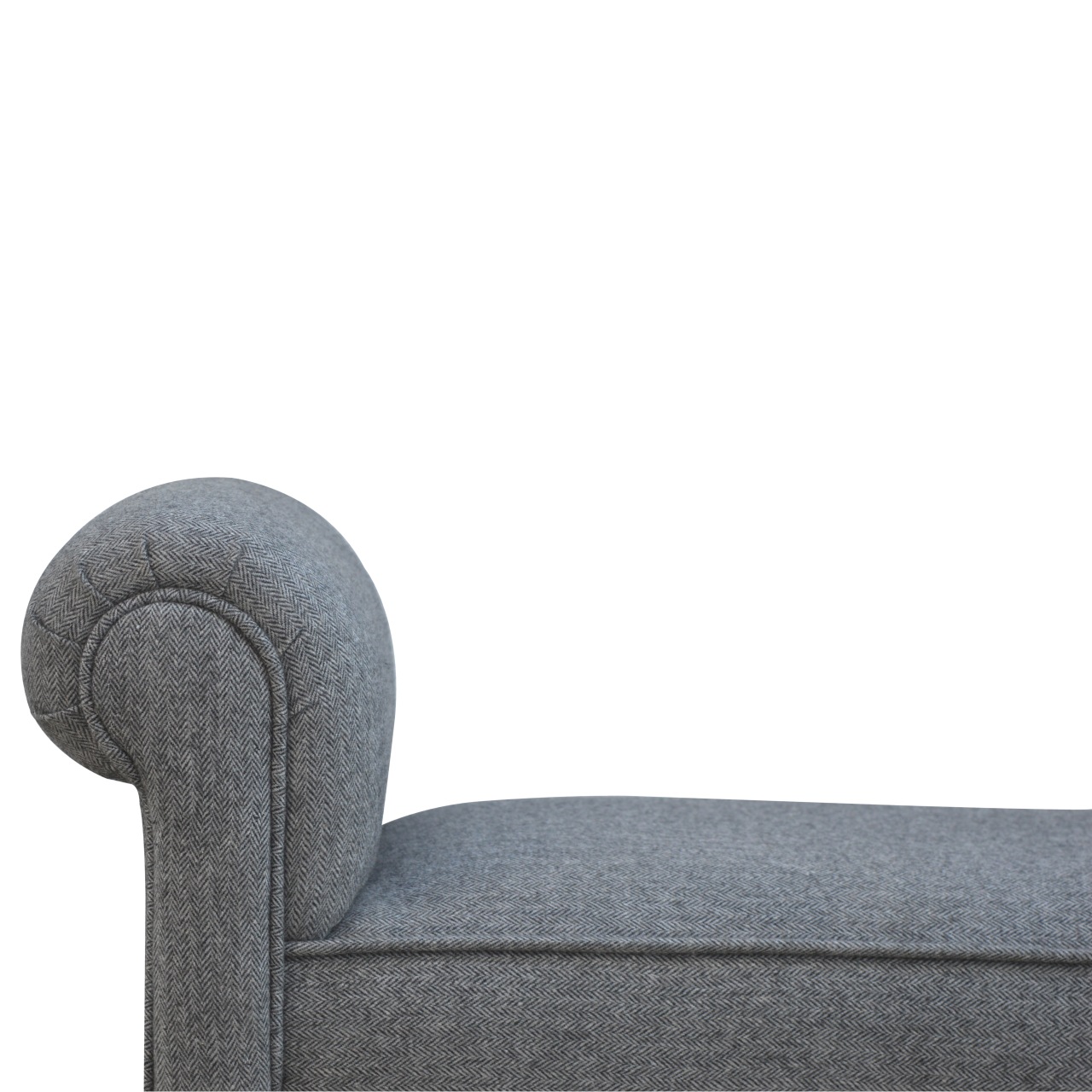 Black Tweed Bench with Turned Feet - Image 6