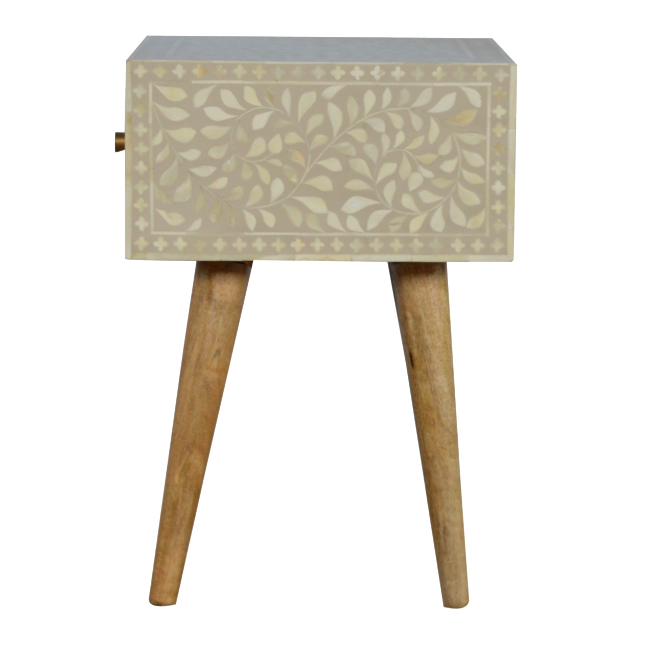 Floral Bone Inlay Bedside - Image 8